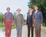 Harry Truman and James Byrnes with Brigadier General A. G. Rolling at Heppenheim, Germany, 26 Jul 1945