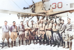 Commander Richmond Turner (center) with other aviators at Naval Air Station, Pensacola, Florida, United States, 1927