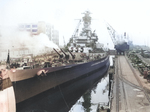 USS Alabama in Puget Sound Naval Shipyard, Bremerton, Washington, United States, Feb 1945, photo 4 of 4