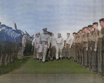 Captain George C. Montgomery inspecting USS Anzio, 16 Dec 1944, photo 2 of 2