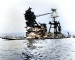 Wreckage of USS Arizona, 10 Dec 1941. Photo 3 of 3