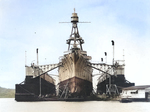 Augusta in Dewey Drydock, Olongapo Naval Station, Philippines, 29 Jan 1936