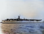 Belleau Wood in the Delaware River off the Philadelphia Navy Yard, Pennsylvania, United States, 18 Apr 1943, photo 1 of 2