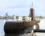 USS Blackfin arriving at Pearl Harbor, US Territory of Hawaii, 1952