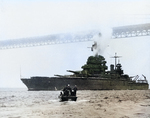 Battleship Colorado arriving at San Francisco, California, United States, 15 Oct 1945