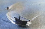 USS Copahee underway off Port Angeles, Washington, United States, 30 Aug 1942