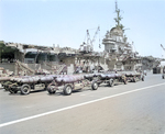 1,000-lb bombs awaiting loading onto USS Essex, Naval Air Station San Diego, California, United States, May 1951