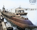 Stern view of USS Gar at Mare Island Naval Shipyard, California, United States, 20 Nov 1943