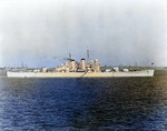 USS Helena at anchor, President Roads, Boston, Massachusetts, United States, 15 Jun 1940, photo 2 of 2; photo taken by photographer from USS Wasp