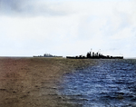 Sister-ships USS St. Louis (left) and USS Helena steaming north from Espiritu Santo, New Hebrides toward the Solomon Islands, 28 Jun 1943. Helena would be lost two weeks later.