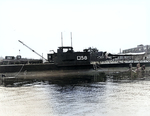 I-369 and RO-58 at Yokosuka Naval Base, Japan, 7 Sep 1945; note the three Kairyu-class submarines at right