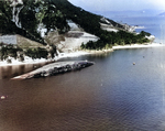 Capsized Izumo, Kure, Japan, Oct 1945; photo taken by USS Sigoney aircraft