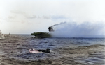 A whaleboat evacuating men from USS Lexington, 8 May 1942, photo 2 of 2