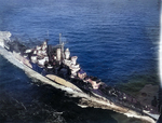 USS Miami underway, early 1944; note Camouflage Measure 32 Design 1d