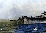 Musashi, Yamato, Mogami, and Nagato in Brunei Bay, Oct 1944