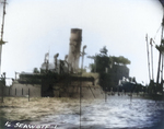 A Japanese ship sinking, seen from USS Seawolf