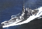 USS North Carolina underway in Puget Sound, Washington, United States, Sep 1944