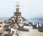 View aboard USS North Carolina during trials, 22-31 Aug 1941