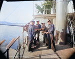 6-pounder gun and crew aboard USS Oregon, circa 1898