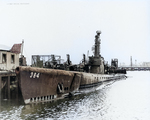 USS Parche at Mare Island Naval Shipyard, Vallejo, California, United States, 17 Oct 1946