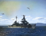 Pensacola in Puget Sound, en route for disposal as target, 9 Nov 1948