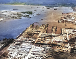 Aerial view of Pearl Harbor Naval Shipyard, US Territory of Hawaii, 28 Jul 1942