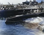 Submarines Plunger, Salmon, Seal, and Stingray, San Diego harbor, California, United States, 1940