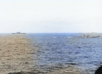 USS Saratoga (left), USS Atlanta (right), and other warships off Guadalcanal, Solomon Islands, 21 Aug 1942