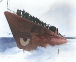 Launching of submarine Segundo, Portsmouth Navy Yard, Kittery, Maine, United States, 5 Feb 1944