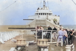 Gunnery practice with a 5-inch gun aboard US Coast Guard cutter Spencer, Atlantic Ocean, circa 1940