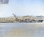 Submarine Springer shortly after launching, off Mare Island Naval Shipyard, Vallejo, California, United States, 3 Aug 1944