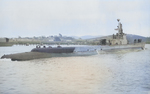 Starboard view of USS Sunfish off Mare Island Navy Yard, Vallejo, California, United States, 18 Jul 1945