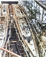 Tang (left) and Tilefish (right) under construction at Mare Island Navy Yard, Vallejo, California, United States, 1 Jul 1943, photo 3 of 3