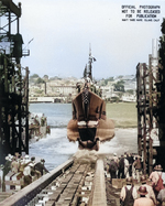 Launching of Tang, Mare Island Navy Yard, Vallejo, California, United States, 17 Aug 1943