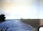 Pensacola observed as disabled Yorktown was surrounded by escorts, just after noon, 4 Jun 1942, photo 1 of 2