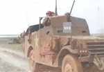 George Patton in his modified M3A1 Scout Car, circa 1943, photo 1 of 2