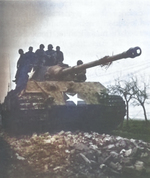 Captured German Tiger II heavy tank with US Army markings, 1944-1945