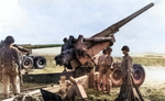 United States Army 155mm Gun M1 crew training in England, United Kingdom, date unknown