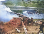 155 mm Howitzer M1 of US 24th Infantry Division, Korea, 1952