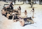 Anti-tank company of 1st Filipino Infantry Regiment in exercise with 37 mm Gun M3, 1943, photo 2 of 5