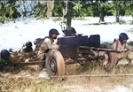 Anti-tank company of 1st Filipino Infantry Regiment in exercise with 37 mm Gun M3, 1943, photo 4 of 5