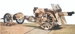 US Army 155 mm Howitzer Carriage M1917 or M1918 howitzer in traveling position, date unknown