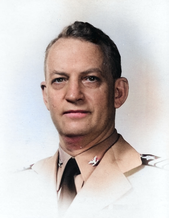 Portrait of Captain Burke, 1945 [Colorized by WW2DB]