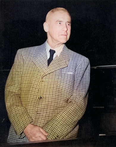 Wilhelm Frick at the Nuremberg War Crimes Trials, Germany, 1945-1946 [Colorized by WW2DB]