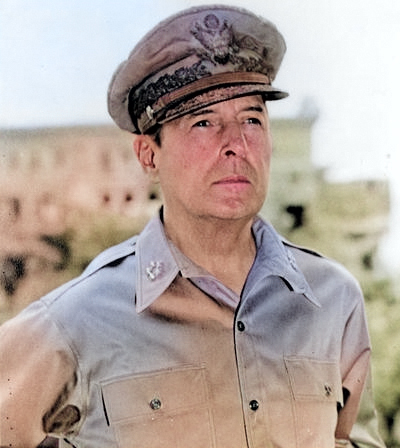 General of the Army Douglas MacArthur, date unknown [Colorized by WW2DB]