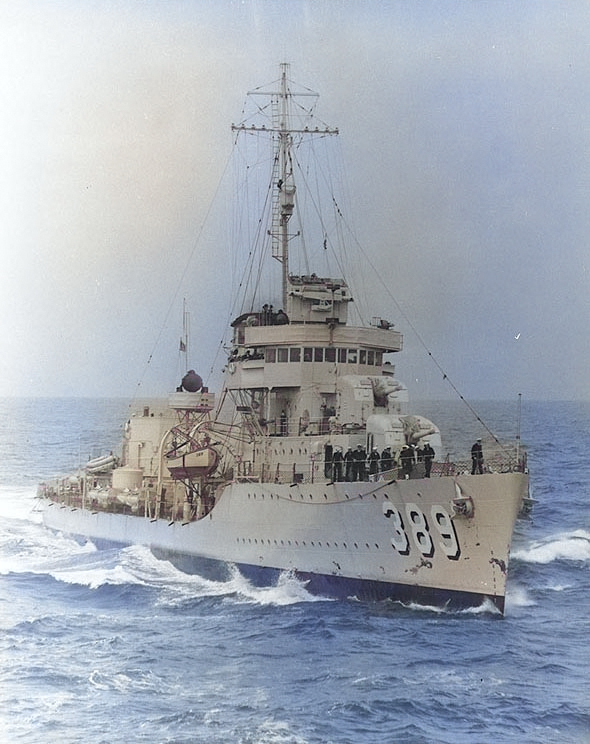 Mugford underway, 30 Jun 1939 [Colorized by WW2DB]