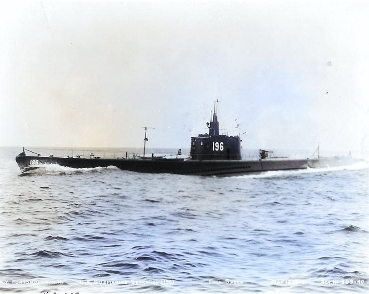 Searaven making full speed while running trials off Portsmouth, New Hampshire, United States, 13 May 1940, photo 1 of 3 [Colorized by WW2DB]