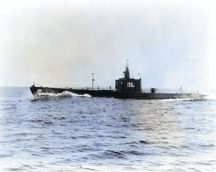 Searaven making full speed while running trials off Portsmouth, New Hampshire, United States, 13 May 1940, photo 3 of 3 [Colorized by WW2DB]
