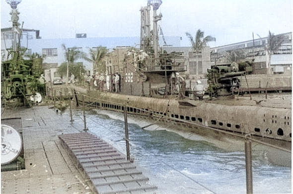 USS Sterlet, circa 1944-1945 [Colorized by WW2DB]