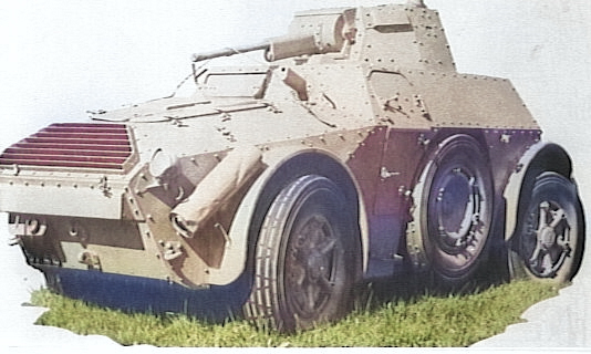 Italian AB 41 armored car, date unknown [Colorized by WW2DB]